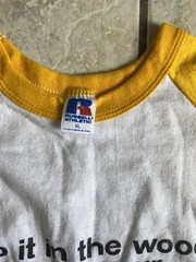 Vintage 1970’s 80’s Partner Chainsaws Workwear Sex Joke russel Ringer Tee Shirt
