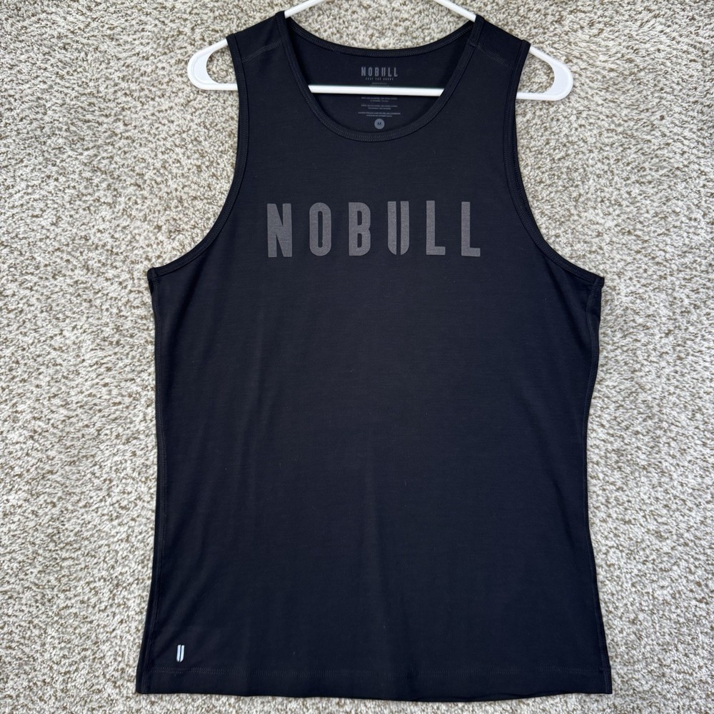 NoBull Tank Top Men’s Size Medium Black Training Performance Workout Gym Running