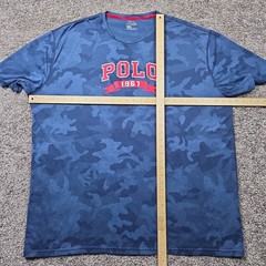 Polo Ralph Lauren Shirt Mens 3XLT Blue Camouflage Performance Short Sleeve Tee