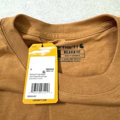 Carhartt Relaxed Fit Small Pocket T-Shirt Camo Logo Brown Short Sleeve Tee NWT