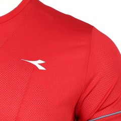 diadora Tennis Crew Neck Short Sleeve Athletic T-Shirt Mens Red Casual Tops 1802