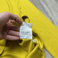 Prada Red Tab Long Sleeve T-shirt Yellow Mens Size S