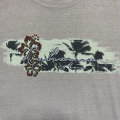 Crazy Shirts Hawaii Shirt Mens Medium Beige Lahaina Maui Surf Kona Coffee Dyed