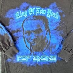 Pop Smoke Shirt Men Medium Black Cotton Graphic King Of New York Brooklyn Rapper