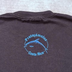Vintage 90s Costa Rica Dolphins Shirt Mens L Black Ocean Nature Art