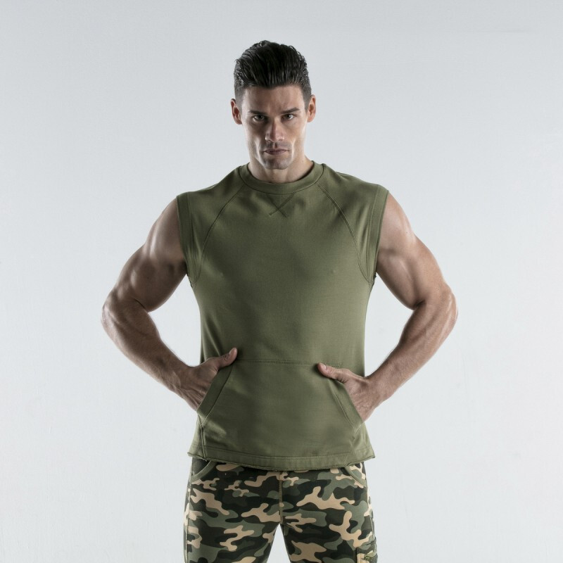 CODE 22 Force Sweat Top, Army Green / Khaki, 9808