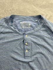 2- Faherty Shirt Men’s XL Blue Henley Cloud Cotton Long Sleeve Pima Cotton Modal