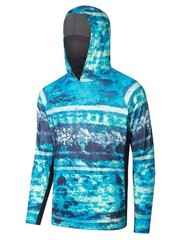 Hoodie Face Mask Long Sleeve T- Shirt 100% Polyester Material for UV Protection