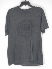 Nike Mens Gray Black T-Shirt Short Sleeve Crew Neck Solid Graphic Tee Size Med