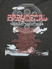 Babymetal 2024 World Tour T-Shirt Mens Sz XL Black Anime Graphic Concert Rare