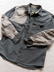 Cabela’s Men’s Long Sleeve Shooting Shirt with Quilted Shoulder Patch Medium Y2K