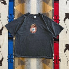 Vintage Y2K Pit Bull Leather Company Thrashed T-Shirt Size XL Faded Double Sided