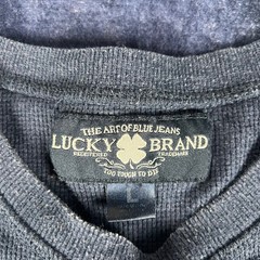 Lucky Brand Mens Blue Waffle Knit Thermal Graphic Long Sleeve Shirt Size L