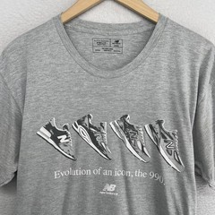 NEW BALANCE Shirt Mens L Evolution of an Icon 990 Essentials Tee Gray USA