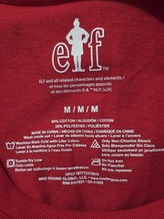 Elf Christmas Shirt Size Medium OMG Santa! Red Short Sleeve T-Shirt Holiday