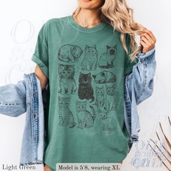 Vintage 90s Tattoo Cat T-Shirt Retro Y2K Kitten Graphic Cat Lover Gift Tee