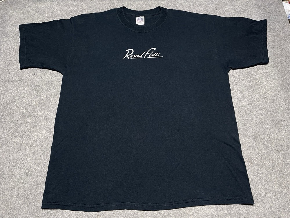 VINTAGE Y2K Rascal Flatts Black Coors Light Sponsor Rodeo Concert Tour Shirt