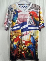 Unixes Multicolor T Shirt Sz. XL Natural Honduras Parrot Birds. C.60.