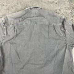 Hudson Shirt Mens Large Gray Full Zip Sun Fade Vintage USA Preowned