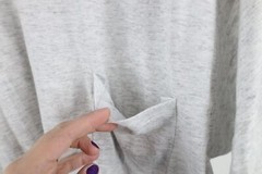 Vintage 90s Streetwear Mens XL Blank Short Sleeve Pocket T-Shirt Heather Gray