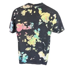 Adult Swim Rick & Morty Colorful Bleach Splatter Tie Dye Graphic Tee,Size Medium
