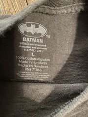 Batman METALLICA Script DC Universe Comic Gotham Black Men’s Large