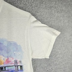 Boston Massachusetts Tourist Art T-Shirt Mens Small White Destination Painting