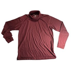 Architect Men’s Long Sleeve Burgundy Turtleneck Shirt Size Large