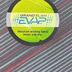 GrandSlam Performance Iron Gate Stretch Wicking Fabric T shirt Easy Care Mens Sm