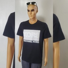 MICHAEL KORS AUTHENTIC TSHIRT MEN’S SHORT SLEEVE CREW NECK SIZE L SQUARE 3D LOGO