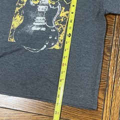 AC/DC T-Shirt Angus Young Guitar Logo Gray Size L