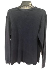 Mens Goodthreads Large Henley Long-Sleeve Navy Shirt
