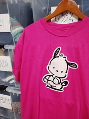 pochacco Vtg Pink Shirt Sanrio Size Hanes Xl Some Wear Spots 90s A35