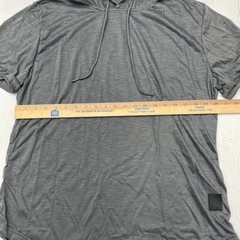 Dark Gray Short Sleeve Hooded Drawstring T-Shirt Men’s Size X-Large NEW