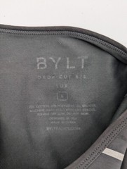 BYLT Drop Cut Lux Men’s Athletic Gray Striped Tee Shirt Size Large