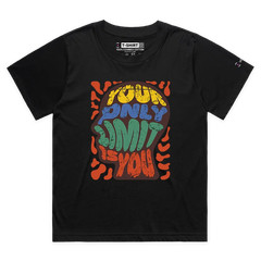 VOICEART Your Only Limit Is You Quote Motivational T-Shirt with Premium Graphic