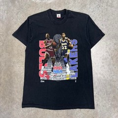 Vintage 1992 Chicago Bulls Lakers T-shirt NBA Salem Sportswear Black Mens XL