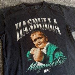 UFC Hasbulla Magomedov Graphic T-Shirt Mens Large Black MMA Fighting Tee