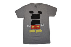 Disney Mickey Mouse Men’s Abstract Painted Mickey Gray Shirt New 2XL