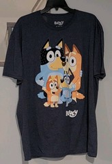Fun Cartoon T Shirt~Bluey Bingo Bandit Chilli~Graphic Shirt~2XL