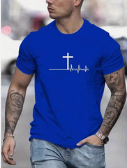 Camiseta de verano holgada, cómoda y ajustada, 100 % algodón, para hombre