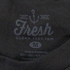 Fresh Mens T-Shirt Black Guatemala Long Sleeve Crew Neck M New