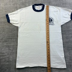 VINTAGE Collegiate Pacific Shirt Mens M USS Independence USNA Navy Ringer 70s