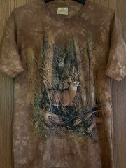 ‘Deer In Forest’ – 2004 Brown Tie Dye Style – Louis Parson Art/XL – The Mountain