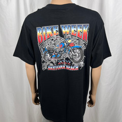 Vintage 2002 Bike Week Daytona Beach Men’s XL Black Motorcycle Biker T-Shirt