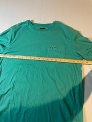 Greg Norman Shark T Shirt Mens Medium Green Cotton Short Sleeve Crew Pocket Tee