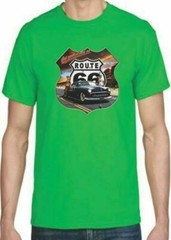 Adult DryBlend® T-Shirt – ( GET YOUR LICKS ON ROUTE 66 (SLED LOW RIDER)- HOT ROD