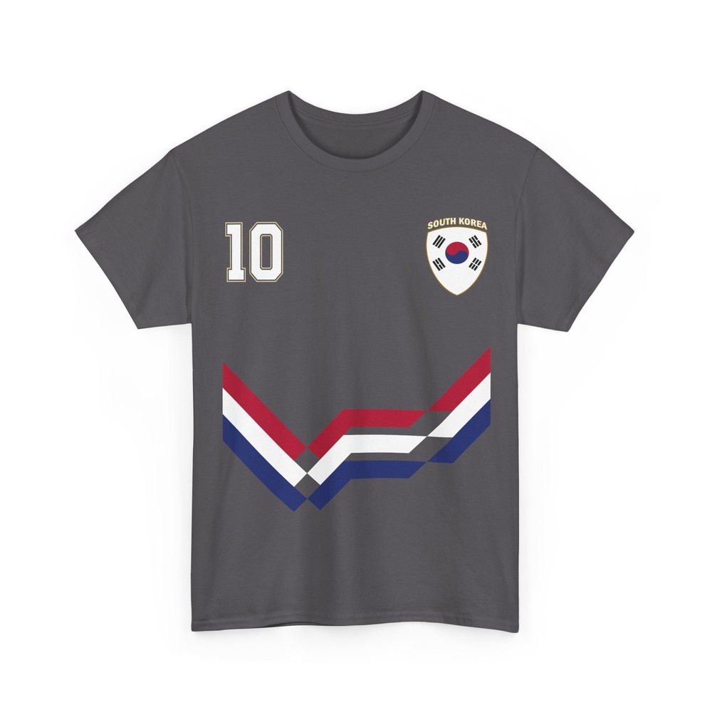 South Korea Number 10 Soccer Shirt, South Korean Flag Soccer Jersey Style Shirt
