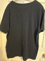 H&M Basic Black Speckled T-Shirt V- Neck Short Sleeve Men’s Reg. Fit Sz X-Large