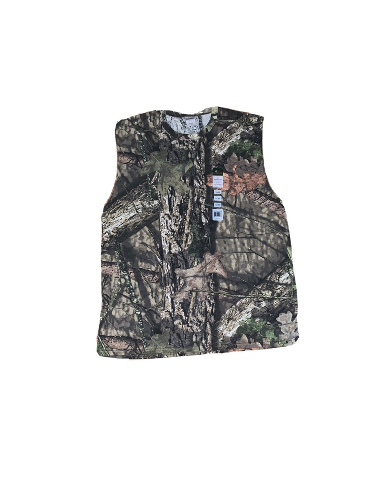 L Men’s Mossy Oak Camo Sleeveless Crew T-Shirt / Tank NWT Break Up Infinity